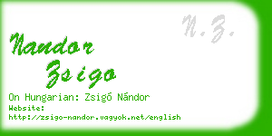 nandor zsigo business card